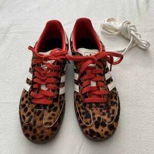 Adidas Samba Leopard Print Pony Hair Sneakers